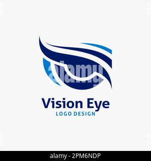 Vision eye logo design Stock Vector