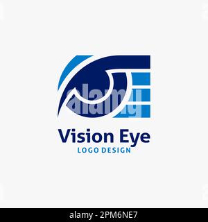 Vision eye logo design Stock Vector
