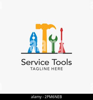 Service tools logo design Stock Vector