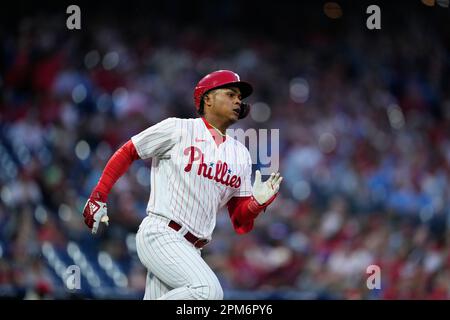 Philadelphia Phillies' Cristian Pache plays during the seventh inning of a  baseball game, Monday, April 10, 2023, in Philadelphia. (AP Photo/Matt  Rourke Stock Photo - Alamy