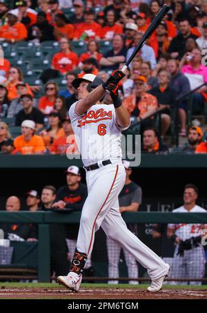 Baltimore Orioles first base coach Anthony Sanders (9) during a spring  training baseball game against the Philadelphia Phillies on March 26, 2023  at Ed Smith Stadium in Sarasota, Florida. (Mike Janes/Four Seam