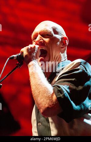 Peter Garrett of Midnight Oil performing at the 2010 Sydney Festival in Australia as part of the Rogues Gallery, a flexible and changing group of international vocalists and musicians who periodically tour and travel the world to perform pirate songs and seafaring ballads. Stock Photo