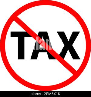 No tax icon on white background. Tax free sign. No tax symbol. flat style. Stock Photo