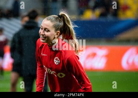 April 11, 2023, Rome, France: Simi Awujo of Canada during the Women's  Friendly football match between France and Canada on April 11, 2023 at  Marie-Marvingt stadium in Le Mans, France - Photo