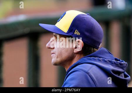 April 8, 2023: Milwaukee Brewers manager Craig Counsell (30) during the  game between the Milwaukee Brewers