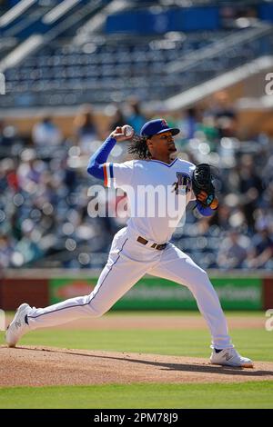 Durham, NC: Durham Bulls infielder Kyle Manzardo (7) leaps to catch a ball  at first during a MiLB baseball game against the Memphis Redbirds, Tuesday  Stock Photo - Alamy