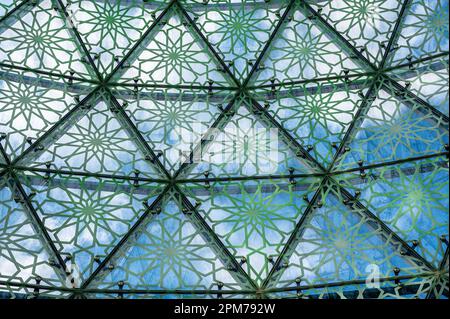 abstract background with arabic ornament. part of modern architectural structure. Abstract arabic girih pattern background Stock Photo