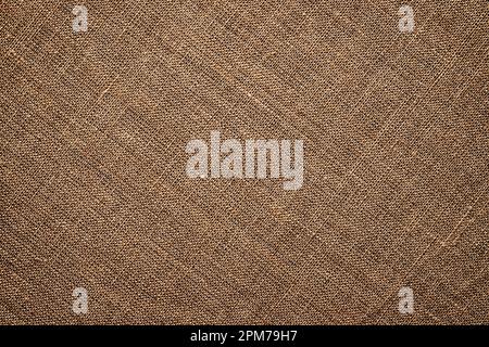 beige linen burlap texture, sack cloth background Stock Photo