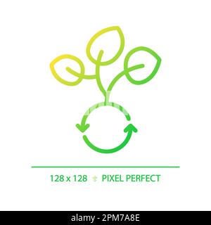 Regenerative agriculture gradient linear vector icon Stock Vector