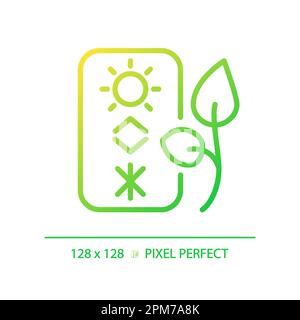 Climate condition monitoring gradient linear vector icon Stock Vector