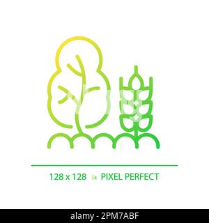 Agroforestry gradient linear vector icon Stock Vector