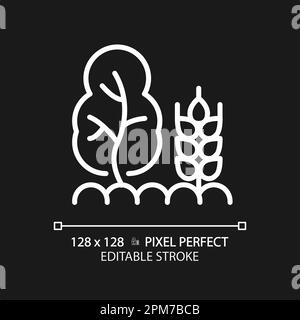 Agroecology white linear icon for dark theme Stock Vector Image & Art ...