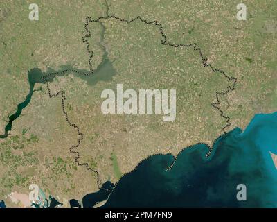 Zaporizhzhya, region of Ukraine. Low resolution satellite map Stock Photo