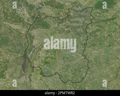 Chernihiv, region of Ukraine. Low resolution satellite map. Locations ...