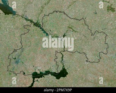 Dnipropetrovs'k, region of Ukraine. High resolution satellite map Stock Photo