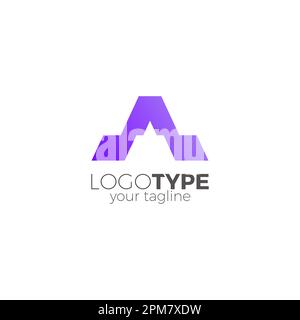 Letter A Strong Logo Design. Initial A Symbol Stock Vector