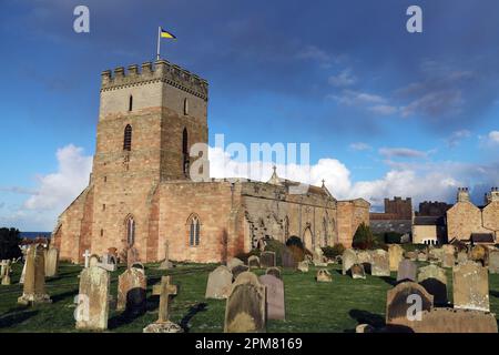 St Aidan's Church, Bamburgh, Northumberland, England Stock Photo