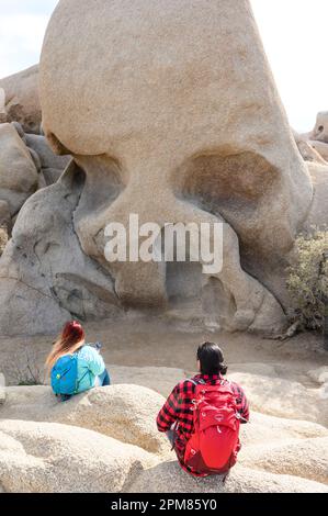 United States, California, Greater Palm Springss region, Joshua Tree State Park, the Skull Rock Stock Photo