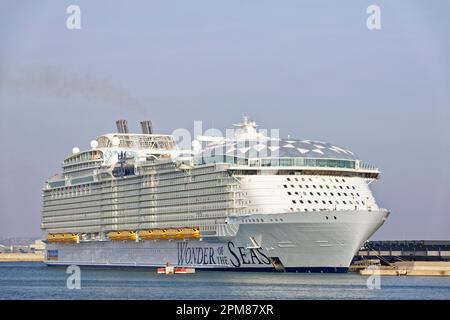 The Wonder of the Seas, the largest cruise ship in the world in 2022 ...