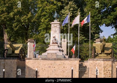 France, Mayenne, Sainte Suzanne, labelled Les Plus Beaux Villages de France (The Most Beautiful Villages of France), the War memorial Stock Photo