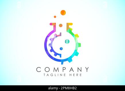 Polygonal lab logo design vector template, Low poly lab logo science ...