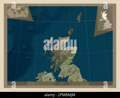Scotland Map Zoom In Scotland, region of United Kingdom. High resolution satellite map Stock ...