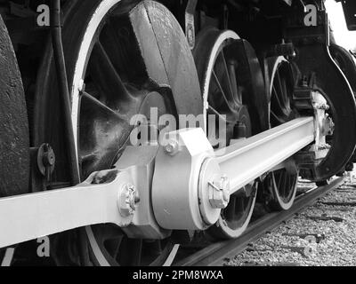 Steam Engine Rolling Steam locomotive details at the Arizona Railroad Museum in Chandler ...