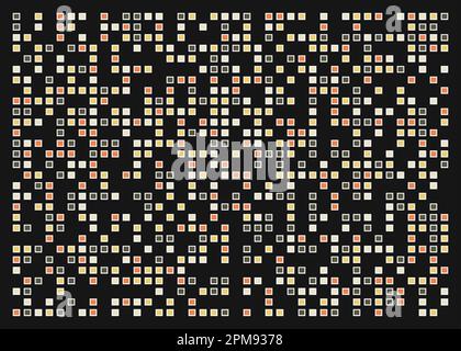 Abstract Offset Quads generative art background art illustration Stock Vector
