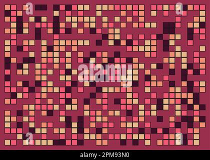 Abstract Offset Quads generative art background art illustration Stock Vector