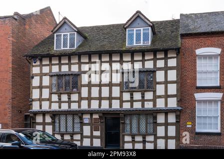 Historic timber framed house in Church Street, Kidderminster, Worcestershire Stock Photo