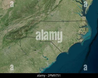 North Carolina, state of United States of America. High resolution satellite map Stock Photo