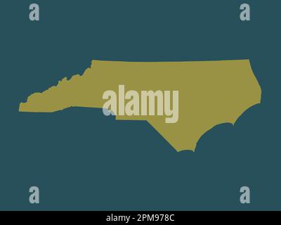 North Carolina, state of United States of America. Solid color shape Stock Photo