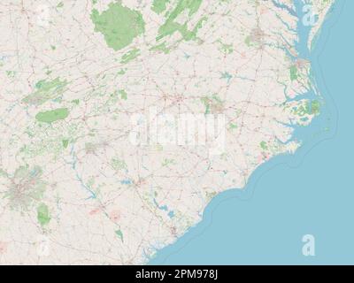 North Carolina, state of United States of America. Open Street Map Stock Photo