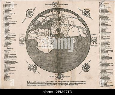 1627年 世界地図 古地図ポスター Rand MqNally製