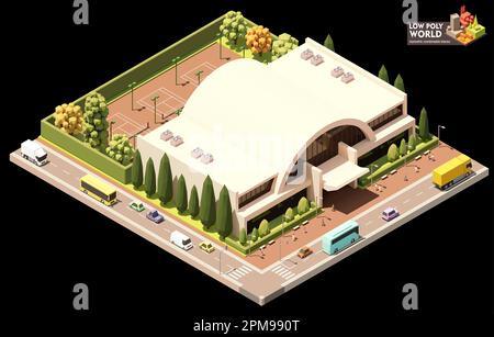 Vector low poly tennis stadium Stock Vector Image & Art - Alamy