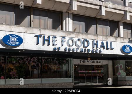 London. UK- 04.09.2023. Exterior view of The Food Hall at Selfridges. Stock Photo