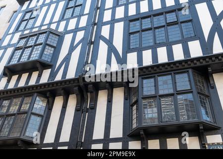 Architectural details of a English Tudor style building. Stock Photo