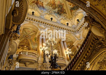 Opera Garnier, Grand Staircase, Paris, France Stock Photo