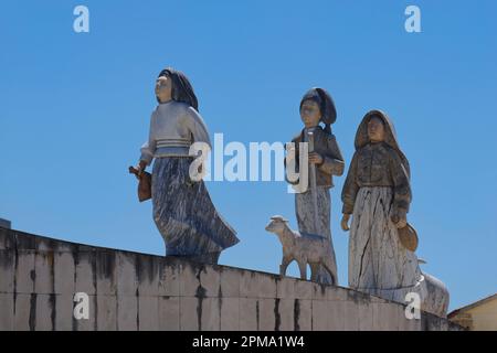 Statue of the Three Shepherd Children, Fatima, Portugal Stock Photo