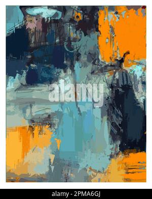 Original and Colorful modern composition - vector illustration (Ideal for printing, poster or wallpaper, house decoration) Stock Vector
