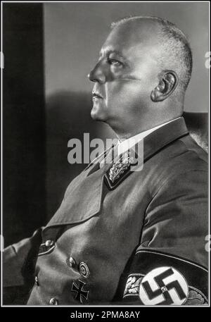 Adolf Wagner portrait Gauleiter in Munich, the headquarters of the Nazi Party, from 1 November 1929. Though incapacitated by a stroke in June 1942, he remained titular Gauleiter until his death on 12 April 1944. Stock Photo