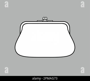 Purse on a background. Fashion CAD. Stock Vector