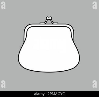 Purse on a background. Fashion CAD. Stock Vector