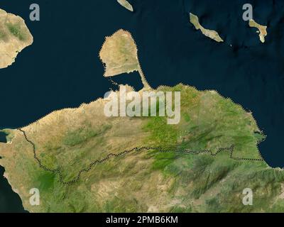 Falcon, state of Venezuela. Low resolution satellite map Stock Photo