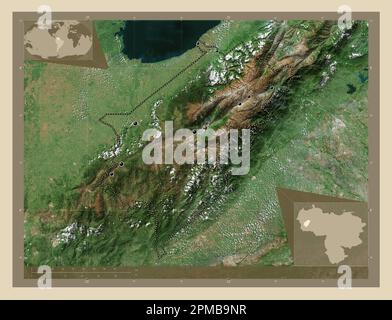 Merida, state of Venezuela. High resolution satellite map Stock Photo ...
