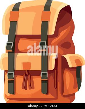 Hiking backpack symbolizes adventure and exploration Stock Vector Image ...
