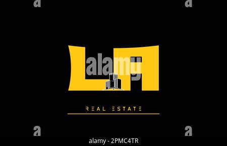 Real Estate letters Initials Monogram logo LA , AL Stock Vector