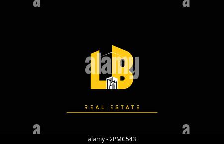Real Estate letters Initials Monogram logo LB , BL Stock Vector