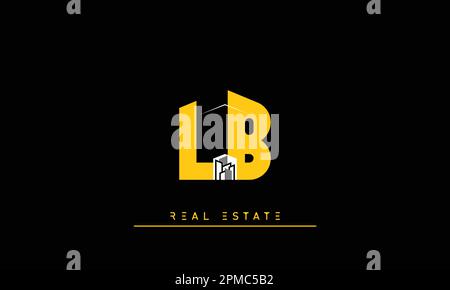 Real Estate letters Initials Monogram logo LB , BL Stock Vector