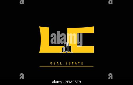 Real Estate letters Initials Monogram logo LC, CL Stock Vector